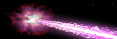 The artistic visualisation of the gamma ray burst