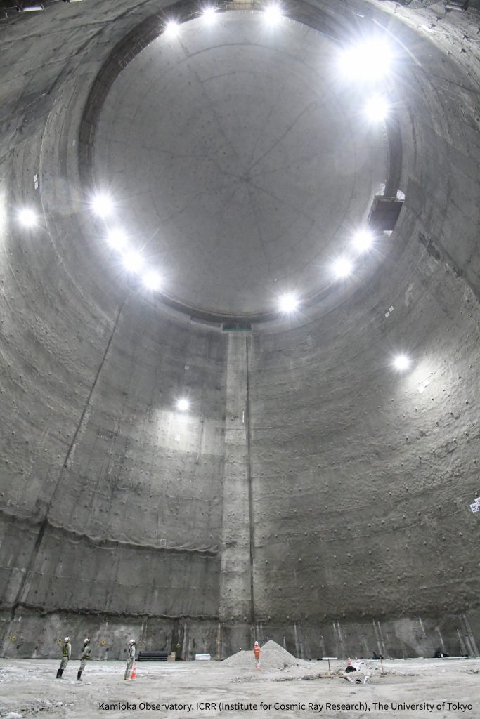 The main Hyper-Kamiokande cavern after excavation completed.