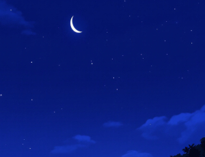 Moon at night on the Sky (Open AI)