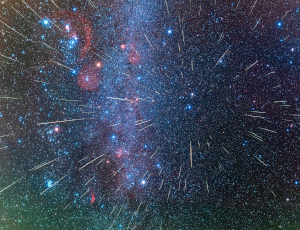 Meteory Geminidy -  Image Credit & Copyright: Wang Jin